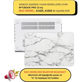 Resim McStorey Macbook Pro Kılıf 13 inç Mermer (Eski HDMI'lı Model 2012-2015) A1425 A1502 ile Uyumlu 