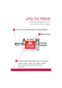 Resim Smf Lpg Otogaz Filtresi 12X12 (5 Ad. ) Cangas ,Zavolli ,Atiker ,Akl ,Aldesa ,Mimgas, Vikars Uyumlu Çok Renkli 