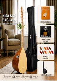 Resim Piarro Maun Ağacı Kısa Sap Bağlama Seti Parlak Cila 