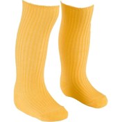 Resim BEBEĞİME ÇORAP Unisex Çocuk SarıDerby Dizaltı Çorap 