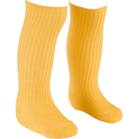 Resim BEBEĞİME ÇORAP Unisex Çocuk SarıDerby Dizaltı Çorap 
