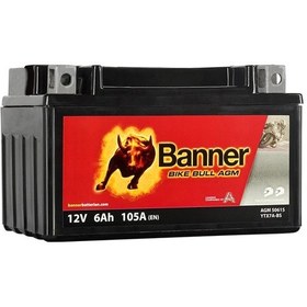 Resim Banner 12 V 6 Ah Yatık Motor Aküsü Btx7a-bs - Ytx7a-bs 