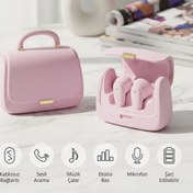 Resim Piranha 9976-P Çanta Tasarımlı TWS Kablosuz Bluetooth Kulak İçi Kulaklık / Bluetooth V5.4 / Type-C / Şarjlı 