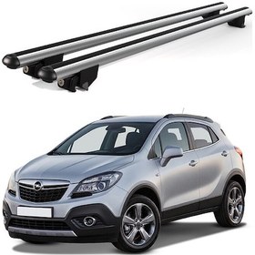 Resim Kanca Opel Mokka 2012 Ve Sonrası Uyumlu Gri Kilitli Ara Atkı 110cm Port Bagaj Tavan Barı 