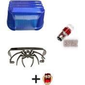 Resim Cg Çita Mavi Stop Camı+örümcek+stop Çakar Ampülü Beyaz +hdiye Tzmnya Sticker 