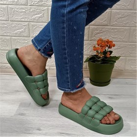 Resim Sonimix 0127 Mint Yeşili Hafif Rahat Günlük Havuz Plaj Kadın Terliği 