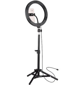 Resim Teltree 10 İnç Rgb Led Yüzük Işığı 3000-6000k Dimmable 50cm Tripod + Telefon Tutucu + Uzaktan Kumanda - Canlı Yayın, Selfie, Makyaj Için 