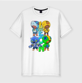 Resim GALASHOP Unisex Çocuk Beyaz Brawl Stars Leon Dijital Baskılı T-shirt Ga0879 
