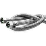 Resim Feyza Yapı 2 Adet 3/8 Dişi Çelik Klozet Bağlantı Flex Hortumu Spirali 