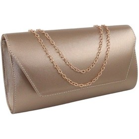 Resim Keeba Bronz Abiye Çanta. Bronz Kadın Abiye Çanta. Abiye Bronz Kumaş Davet Gece Portföy Clutch Çanta. 
