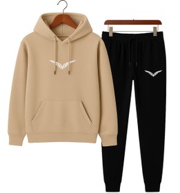Resim classy moda Unisex 2’li Eşofman Takımı | Minimal Nakış Detaylı Kapüşonlu Sweat ve Alt Üst Rahat Günlük Stil 
