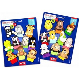 Resim 2 Set - 20 Parça Tox Vahşi Hayvanlar Ve Evcil Hayvanlar Parmak Kukla T771 T781 