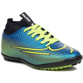 Resim Walked 437 Mavi Sarı Halı Saha Ayakkabısı Mavi 