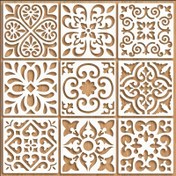 Resim 9 adet Yeniden Kullanılabilir Beyaz Fayans Desen Şablonu - 10.01x10.01 cm DIY Sanat Şablonları, Kanvas, Kağıt, Kumaş, Mobilya için - Çiçek ve Geometrik Tasarımlar, Scrapbooking, Kart Yapımı, Boyama, El Sanatları, Yüksek Kaliteli Duvar Kağıdı Şablonları, Çok Yönlü Dekoratif Şablonlar, El Sanatları Şablonları, El Sanatları Malzemeleri, Dekoratif Şablonlar, Dayanıklı Şablonlar, Dekoratif Şablon, Ekstra Büyük/Büyük Şablon, Fayans Şablonu, Şablon Yeni Gelişim, Zemin Şablonu, Bağlama Şablonu, Talave 