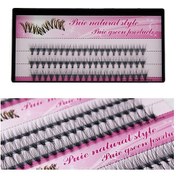 Resim Lebıhmurah Wg161 60 X Bireysel Yanlış/küme Kirpikler Kirpik Uzantıları Doğal Siyah 14mm 