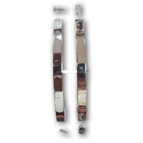 Resim Genel Markalar Duşakabin için parlak krom kaplamalı iki delikli tutacak duşakabin tutamağı, kulbu, kulpu 