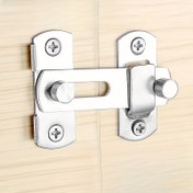 Resim 100 adet/6 adet/2 adet/1 adet Paslanmaz Çelik Kapı Kilidi, 90 Derece Açılı Güvenlik Cıvatası, Mini Metal Varil Cıvatası Ev, Evcil Hayvan Kapısı, Kayar Kapı Güvenlik Donanımı ile 36mm Delik 