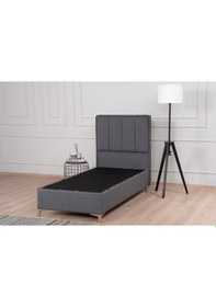 Resim Kilim Mobilya Gold Therapy Sandıklı Baza Ve Başlık Seti Antrasit ( Yatak Dahil Değildir ) 100x200 Antrasit 