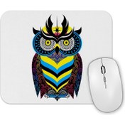 Resim Baskı Dükkanı Kral Baykuş Renkli Baykuş Mouse Pad 