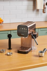 Resim Karaca Mycaffee Barista S20 Entegre Süt Hazneli Otomatik Espresso ve Latte Makinesi Amber 