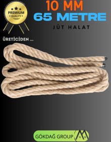 Resim GÖKDAĞ GROUP 10 MM 65 Metre Jüt Halat Dekoratif Hasır İp 