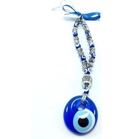 Resim Nazar Boncuğu Araba Dikiz Ayna Süsü El Yapımı Cam Hediyelik Akses 