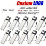Resim Challenger 10 Adet Özelleştirilebilir Metal Usb 2.0 Bellek - 16 Gb Yüksek Hızlı Anahtarlık Flaş Sürücü 