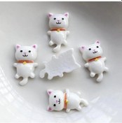 Resim Beyaz 10 Adet Randommixed Sevimli Kedi Reçine Düz Arka Dekoratif Karalama Defteri Dıy Telefon Kılıfı Saç Dekorasyon Reçine Aksesuarları 