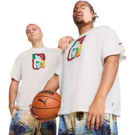 Resim Dylan Exhibit IV Erkek Beyaz Basketbol T-Shirt 63067301 