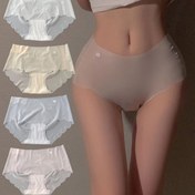 Resim 5'li Paket Kadın Ultra Şeffaf Orta Bel Külot - Çiçek Desenli Yarı Şeffaf İç Çamaşırı, Minimalist Rahat Kesim, 5 Renk (Siyah/Beyaz/Açık Gri/Koyu Gri), Günlük Kullanım İçin Zarif ve İnce Kumaş 
