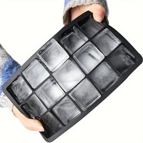 Resim Her Tabakta Kolayca 15 Buz Küpü Çıkaran Silikon Buz Küpü Tabakları, Non-Bpafree, Yeniden Kullanılabilir, Buzdolabı, İçecekler, Çikolata, Meyve Suyu İçin Uygun 