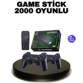 Resim Teknodayım Kablosuz 4K Retro Atari Game Stick – 2 Kollu, 20000 Hazır Oyun 