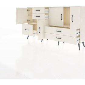 Resim Arges Konsol 4 Raflı 5 Çekmeceli 4 Kapaklı 176x30x99 Aytaşı-aytaşı Aytası - Aytası 