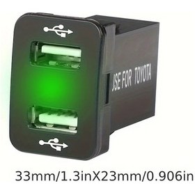 Resim Topshop1 Ftu G For Toyota Araç Usb Şarj Cihazı 18w Çift Usb Port Dijital Voltmetreli 