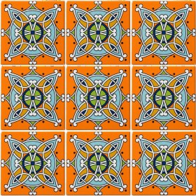 Resim Can Seramik 10*10 cm Cç-87 Kütahya Çini Karo ( 5'li 1 Paket ) 