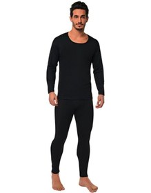 Resim Erkek Siyah Termal Şardonlu Thermo Cool Uzun Kol Takım Siyah 