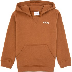 Resim U.S. Polo Assn. Erkek Çocuk Camel Kapüşonlu Basic Sweatshirt 50313808-VR233 