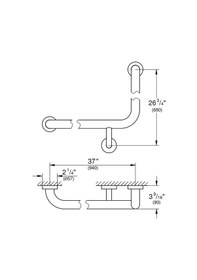 Resim Grohe Tutunma Barı 74x100 Cm Essentials Krom - 40797001 