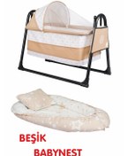 Resim Btrend Babynest Yatak Ve Yastık+sallanır Sepet Beşik 2 Li Set-bej Bej 