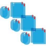 Resim Samdoo Araç Aynası Yağmur Önleyici Film - Çift Katmanlı Kaplama İle Anti-parlaklık Ve Sis Önleme 12 Adet 