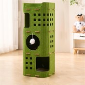 Resim Soğutma 3D Ağaç Kedi Evi Villası - Tırnak Tırmalama Direği, Yer Tasarruflu, Sökülebilir ve Kolay Temizlenebilir, Çoklu Kediler İçin Uygun, Evcil Hayvan Eğlence Mobilyası, Eğlenceli Tasarım 