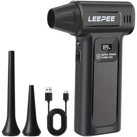 Resim Willowhaven Siyah 150.000 Rpm Turbo Üfleyici 4 Hız Usb-c Şarj 200g 89 C Soğutma 36v Araç İçi Kar Temizleme 