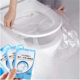 Resim AyrStore 100 Adet Tek Kullanımlık Klozet Örtüsü Klozet Poşeti Klozet Kapak Örtüsü Dispenseri 