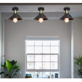 Resim Mylights Retro Rustik Vintage Metal Plofonyer Tavan Avize Tek 