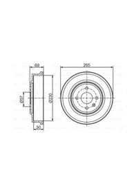 Resim Bosch 0986477277 Arka Fren Kampanası Opel Astra G-astra H Corsa C 230x48.5x4 4dl 568066 