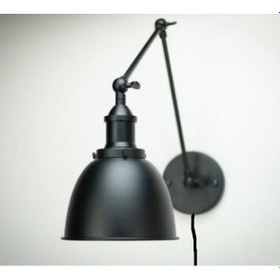 Resim MYLİGHTS RERO RUSTİK VİNTAGE FİŞLİ KABLOLU ANAHTARLI AKROBATİK APLİK YATAK BAŞI APLİK Siyah 