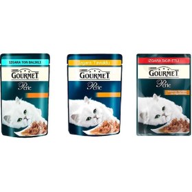 Resim Purina Gourmet Perle Izgara Karışık Çeşitli Pouch Yetişkin Kedi Yaş Maması 24 x 85 G 
