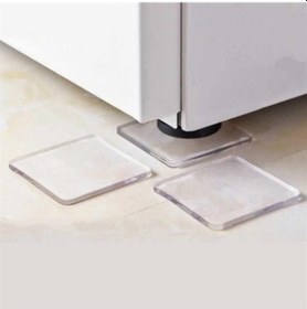 Resim Hobibahçem 4 Adet Silikon Şeffaf Koltuk Mobilya Masa Beyaz Eşya Yazıcı Koruyucu Kaydırmaz Dayanıklı Pe Şeffaf 