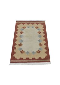 Resim Kilim Antik El Dokuma Modern Benzersiz Pastel Yün Kilimi 0154 - Vintage - Çok Renkli 