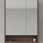 Resim Bonitobagno Alberi Navaro Aynalı 60 cm Banyo Dolabı Üst Modül Koyu Ceviz 